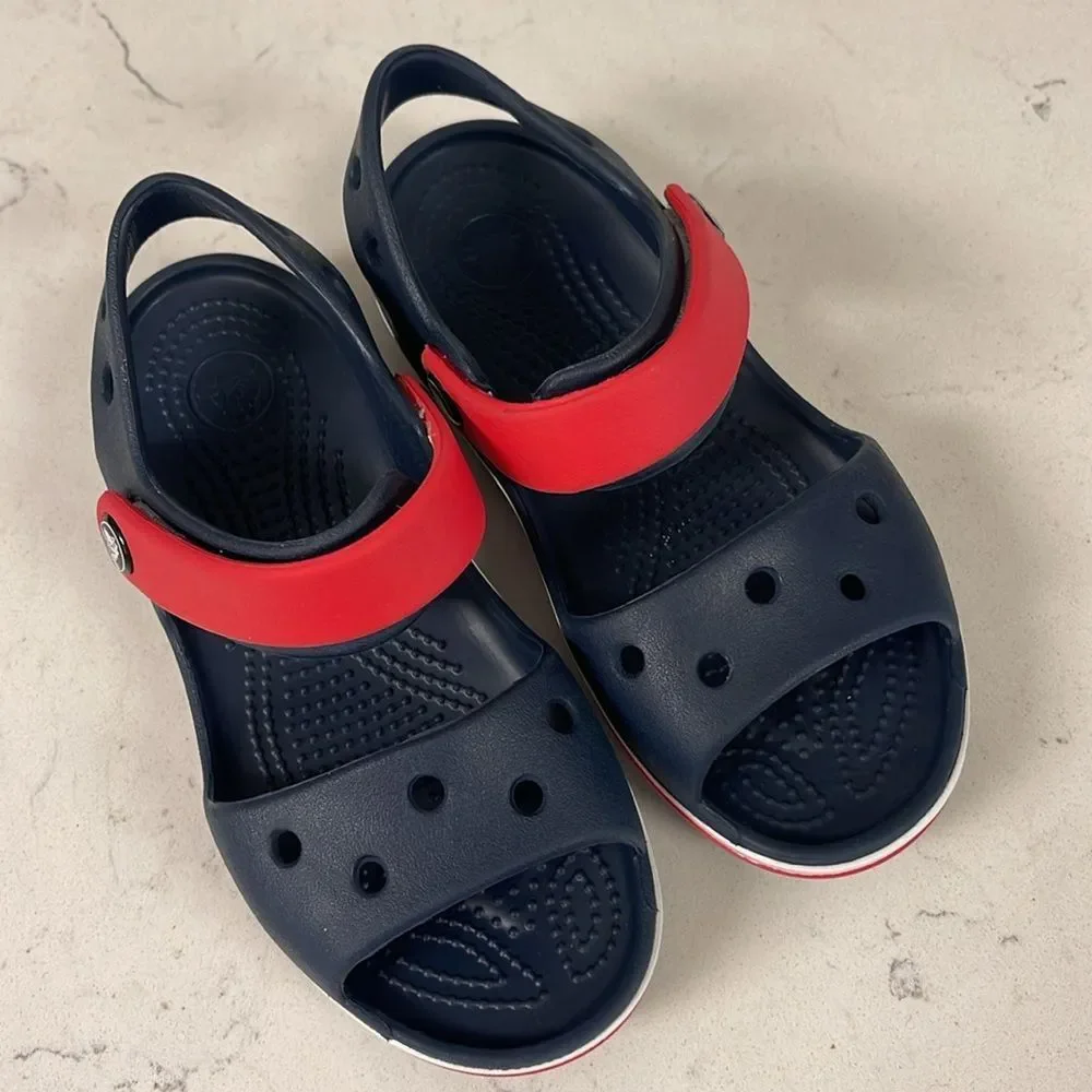 Toddler Crocband™ Cruiser Sandal Sandals Navy / Varsity Red Size 11
